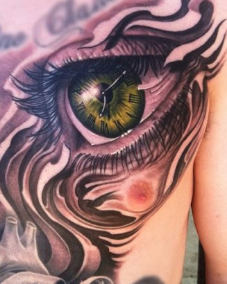 tattoos/ - Custom eye and clock - 79986